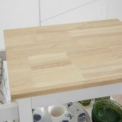 SoBuy Wood Kitchen Storage Serving Trolley Cart Shelf With Castors FKW67-WN 8 SoBuy Wood Kitchen Storage Serving Trolley Cart Shelf With Castors FKW67-WN -SOBUY Shop 10359062 4