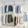 SoBuy Clothes Racks Telescopic Wardrobe Organiser Hanging Rail Clothes Storage Shelf,KLS03