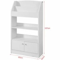 SoBuy White Wood Children‘s Storage Display Bookcase Cabinet KMB11-W 8 SoBuy White Wood Children‘s Storage Display Bookcase Cabinet KMB11-W -SOBUY Shop 10410428 4