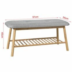 SoBuy Shoe Racks And Tidies Hallway Seat Bench End Bench With Seat Cushion,FSR24-K-HG -SOBUY Shop 11278578 4