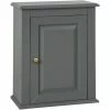 SoBuy Wood Wall Mounted Bathroom Storage Cabinet With Door Grey FRG203-DG