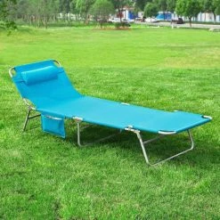 SoBuy Set Of 2 Adjustable Folding Outdoor Camping Chair Bed,Blue OGS35-Bx2 8 SoBuy Set Of 2 Adjustable Folding Outdoor Camping Chair Bed,Blue OGS35-Bx2 -SOBUY Shop 11751728 4