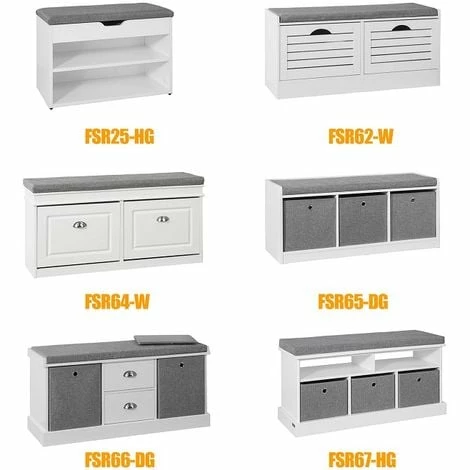 SoBuy Hallway Shoe Storage Bench Cabinet With 2 Baskets And Drawers FSR66-HG 5 SoBuy Hallway Shoe Storage Bench Cabinet With 2 Baskets And Drawers FSR66-HG - Image 5
