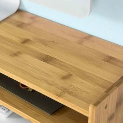 SoBuy Bamboo Monitor Stand Computer Screen Riser Desk Organisers BBF01-N -SOBUY Shop 12271622 5