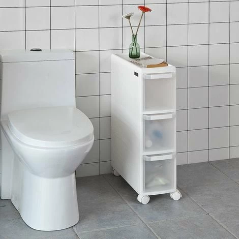 SoBuy 3 Drawers Storage Unit /Cart, Slide Out Tower Cabine FRG41-K-W 3 SoBuy 3 Drawers Storage Unit /Cart, Slide Out Tower Cabine FRG41-K-W - Image 3