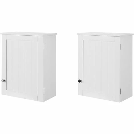 SoBuy White Wall Mounted Single Door Bathroom Cabinet,BZR19-W 2 SoBuy White Wall Mounted Single Door Bathroom Cabinet,BZR19-W - Image 2