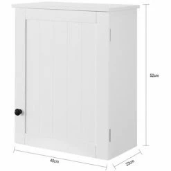 SoBuy White Wall Mounted Single Door Bathroom Cabinet,BZR19-W 7 SoBuy White Wall Mounted Single Door Bathroom Cabinet,BZR19-W -SOBUY Shop 13727673 3