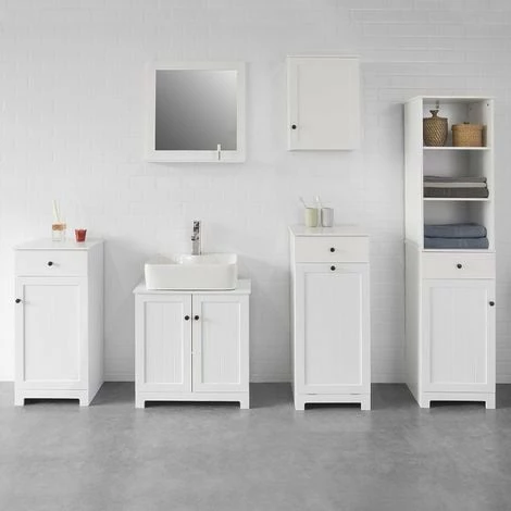 SoBuy White Wall Mounted Single Door Bathroom Cabinet,BZR19-W 4 SoBuy White Wall Mounted Single Door Bathroom Cabinet,BZR19-W - Image 4