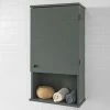 SoBuy Wall Mounted Single Door Bathroom Storage Cabinet, Bathroom Wall Cabinet,BZR25-DG