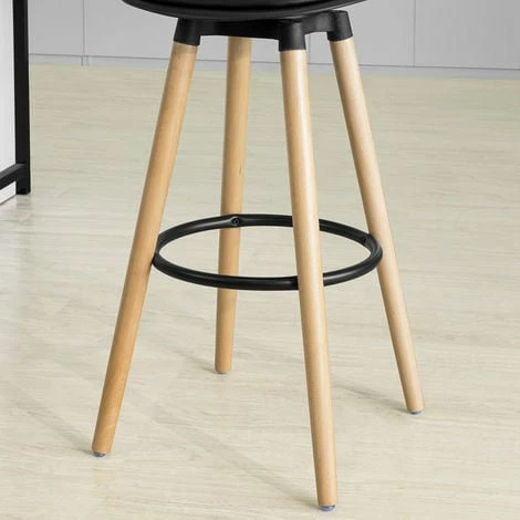 SoBuy Kitchen Breakfast Barstool, Cool Bar Stool With PU Leather Padded Seat & Beech Wood Legs,FST70-SCH 5 SoBuy Kitchen Breakfast Barstool, Cool Bar Stool With PU Leather Padded Seat & Beech Wood Legs,FST70-SCH - Image 5