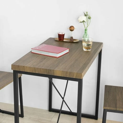 SoBuy Dining Set - Dining Table & 2 Chairs, Modern Industrial Design Furniture,OGT19-N 3 SoBuy Dining Set - Dining Table & 2 Chairs, Modern Industrial Design Furniture,OGT19-N - Image 3