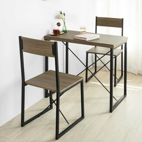 SoBuy Dining Set - Dining Table & 2 Chairs, Modern Industrial Design Furniture,OGT19-N 4 SoBuy Dining Set - Dining Table & 2 Chairs, Modern Industrial Design Furniture,OGT19-N - Image 4