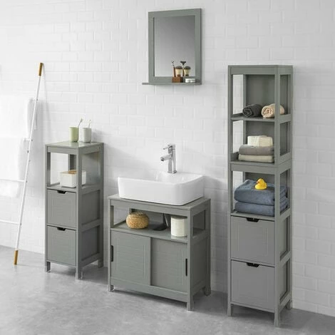 SoBuy Wall Mounted Bathroom Mirror With Storage Shelf, Bathroom Wall Mirror,FRG129-SG 5 SoBuy Wall Mounted Bathroom Mirror With Storage Shelf, Bathroom Wall Mirror,FRG129-SG - Image 5