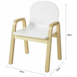 SoBuy Set Of 2 Children Chairs, Wooden Kids Children Chair Stool, Height Adjustable,KMB24-WX2 -SOBUY Shop 15935792 3