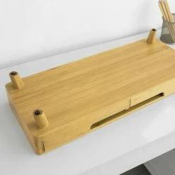SoBuy 2 Drawers Bamboo Monitor Stand Computer Screen Monitor Stand Monitor Riser Desk Organizer,BBF06-N 9 SoBuy 2 Drawers Bamboo Monitor Stand Computer Screen Monitor Stand Monitor Riser Desk Organizer,BBF06-N -SOBUY Shop 15935796 5