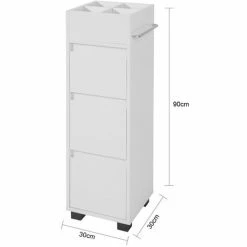 SoBuy White Bathroom Cabinet Bathroom Storage Cabinet Unit With 3 Drawers,BZR29-W 8 SoBuy White Bathroom Cabinet Bathroom Storage Cabinet Unit With 3 Drawers,BZR29-W -SOBUY Shop 16744284 4