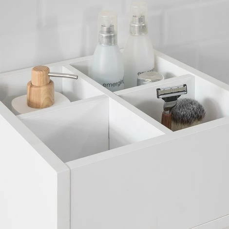 SoBuy White Bathroom Cabinet Bathroom Storage Cabinet Unit With 3 Drawers,BZR29-W 5 SoBuy White Bathroom Cabinet Bathroom Storage Cabinet Unit With 3 Drawers,BZR29-W - Image 5