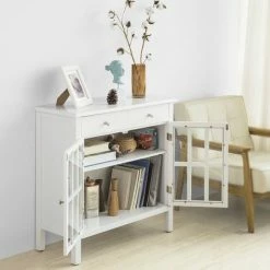 SoBuy White Sideboard Storage Cabinet Cupboard 2 Drawers 2 Door,FSB23-W 8 SoBuy White Sideboard Storage Cabinet Cupboard 2 Drawers 2 Door,FSB23-W -SOBUY Shop 17176882 4