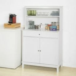 SoBuy Home Kitchen Sideboard Storage Cabinet Cupboard White,FSB26-W