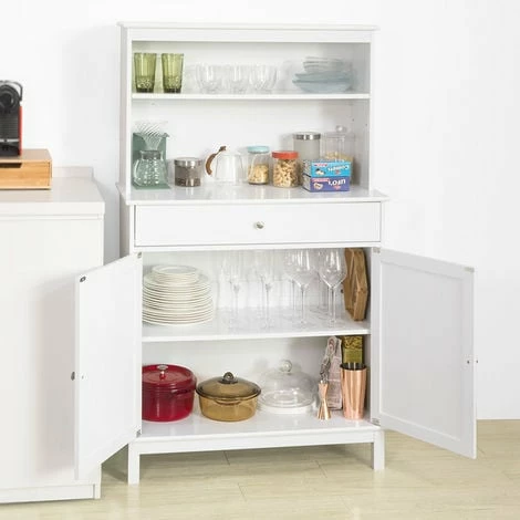 SoBuy Home Kitchen Sideboard Storage Cabinet Cupboard White,FSB26-W 3 SoBuy Home Kitchen Sideboard Storage Cabinet Cupboard White,FSB26-W - Image 3