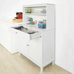 SoBuy Home Kitchen Sideboard Storage Cabinet Cupboard White,FSB26-W 8 SoBuy Home Kitchen Sideboard Storage Cabinet Cupboard White,FSB26-W -SOBUY Shop 18108041 4