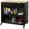 SoBuy Kitchen Storage Trolley Kitchen Storage Shelf Kitchen Breakfast Dining Bar Table,FKW74-SCH