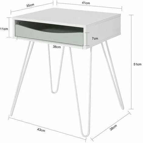 SoBuy Side Table End Table Bedside Table, Coffee Table Bed Sofa Side Table,FBT82-W 2 SoBuy Side Table End Table Bedside Table, Coffee Table Bed Sofa Side Table,FBT82-W - Image 2