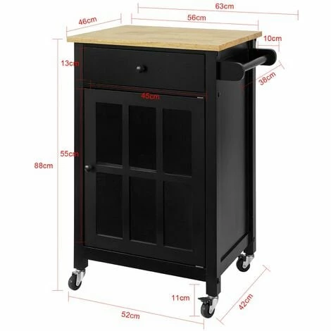 SoBuy Kitchen Storage Cabinet Cupboard Sideboard Kitchen Island,FKW98-SCH 5 SoBuy Kitchen Storage Cabinet Cupboard Sideboard Kitchen Island,FKW98-SCH - Image 5
