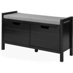 SoBuy Shoe Bench Shoe Rack Shoe Cabinet Hallway Storage Bench,FSR63-SCH