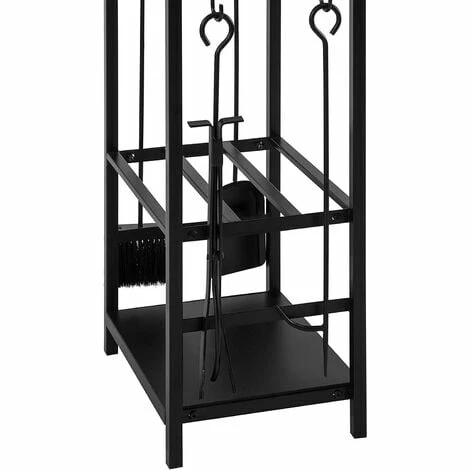 SoBuy 2 Tiers Firewood Rack With 4 Tools, Firewood Shelf Holder Fireplace Log Rack,SDA01-SCH 3 SoBuy 2 Tiers Firewood Rack With 4 Tools, Firewood Shelf Holder Fireplace Log Rack,SDA01-SCH - Image 3