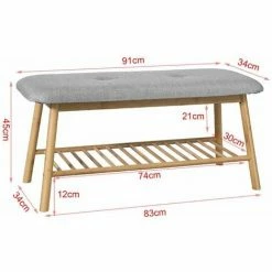 SoBuy Hallway Furniture Set,Shoe Bench Racks And Wall Shelf,FSR24-K-HG+FHK06-N 9 SoBuy Hallway Furniture Set,Shoe Bench Racks And Wall Shelf,FSR24-K-HG+FHK06-N -SOBUY Shop 38154693 5