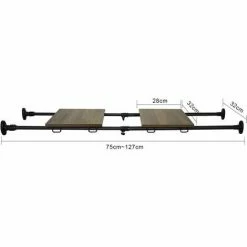 SoBuy Telescopic Shelf With 2 Removable Shelves,Adjustable Plant Flower Shelf,Clothes Shelf,Over Washing Machine Shelf,SoBuy KLS10-SCH -SOBUY Shop 40332678 3