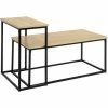 SoBuy Set Of 2 Industrial Style Side Tables End Tables Nesting Tables Coffee Table, FBT108-N