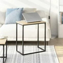 SoBuy Set Of 2 Industrial Style Side Tables End Tables Nesting Tables Coffee Table, FBT108-N -SOBUY Shop 47346048 4