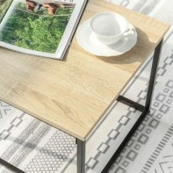 SoBuy Set Of 2 Industrial Style Side Tables End Tables Nesting Tables Coffee Table, FBT108-N -SOBUY Shop 47346048 5