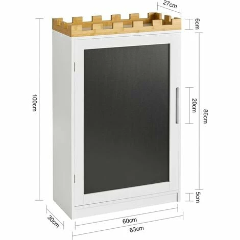 SoBuy Children Bookcase Book Shelf With Blackboard Children Storage Chest Cabinet Display Shelf Rack Organizer,KMB43-W 3 SoBuy Children Bookcase Book Shelf With Blackboard Children Storage Chest Cabinet Display Shelf Rack Organizer,KMB43-W - Image 3