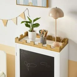 SoBuy Children Bookcase Book Shelf With Blackboard Children Storage Chest Cabinet Display Shelf Rack Organizer,KMB43-W 8 SoBuy Children Bookcase Book Shelf With Blackboard Children Storage Chest Cabinet Display Shelf Rack Organizer,KMB43-W -SOBUY Shop 48339019 4