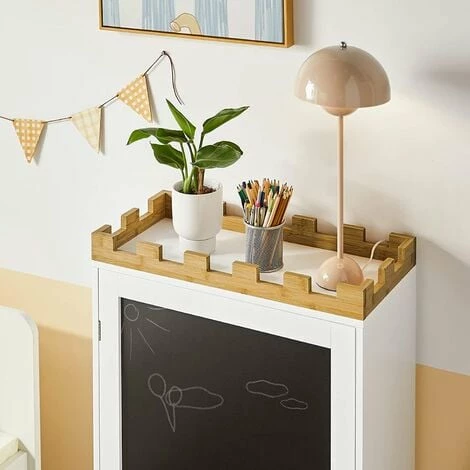 SoBuy Children Bookcase Book Shelf With Blackboard Children Storage Chest Cabinet Display Shelf Rack Organizer,KMB43-W 4 SoBuy Children Bookcase Book Shelf With Blackboard Children Storage Chest Cabinet Display Shelf Rack Organizer,KMB43-W - Image 4