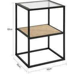 SoBuy 2 Tiers Side Table End Table Coffee Table Bed Sofa Side Table,FBT94-PG -SOBUY Shop 49337956 3