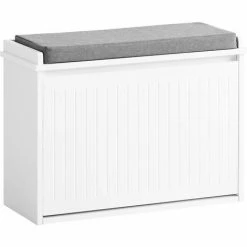 SoBuy Hallway Shoe Bench With Seat Cushion And Flip-drawer,FSR98-W
