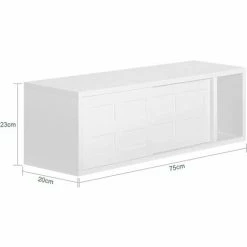 SoBuy Wall Cabinet Cupboard Wall Shelf With Sliding Doors,FHK18-W -SOBUY Shop 53830114 3