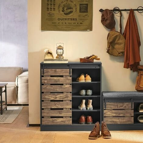 SoBuy Sideboard Storage Cabinet Cupboard Hallway Shoe Cabinet With Sliding Door,FSB65-HG 2 SoBuy Sideboard Storage Cabinet Cupboard Hallway Shoe Cabinet With Sliding Door,FSB65-HG - Image 2