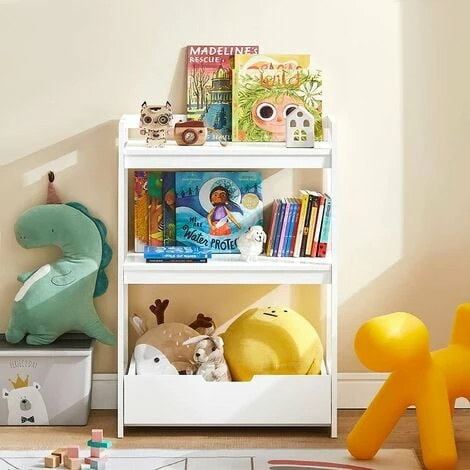 SoBuy Children Kids Toy Shelf Bookcase Book Shelf Storage Display Shelf,KMB31-W 2 SoBuy Children Kids Toy Shelf Bookcase Book Shelf Storage Display Shelf,KMB31-W - Image 2