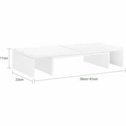 SoBuy Monitor Stand Computer Screen Monitor Stand,Designed For 2 Monitors,BBF08-W 7 SoBuy Monitor Stand Computer Screen Monitor Stand,Designed For 2 Monitors,BBF08-W -SOBUY Shop 55298433 3