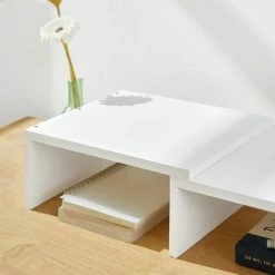 SoBuy Monitor Stand Computer Screen Monitor Stand,Designed For 2 Monitors,BBF08-W 8 SoBuy Monitor Stand Computer Screen Monitor Stand,Designed For 2 Monitors,BBF08-W -SOBUY Shop 55298433 4