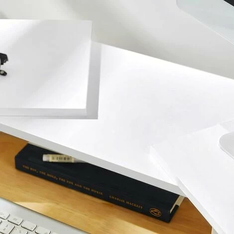 SoBuy Monitor Stand Computer Screen Monitor Stand,Designed For 2 Monitors,BBF08-W 5 SoBuy Monitor Stand Computer Screen Monitor Stand,Designed For 2 Monitors,BBF08-W - Image 5