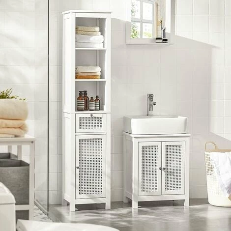 SoBuy Bathroom Tall Cabinet Bathroom Cabinet, BZR36-W 2 SoBuy Bathroom Tall Cabinet Bathroom Cabinet, BZR36-W - Image 2