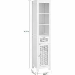 SoBuy Bathroom Tall Cabinet Bathroom Cabinet, BZR36-W 7 SoBuy Bathroom Tall Cabinet Bathroom Cabinet, BZR36-W -SOBUY Shop 55298438 3