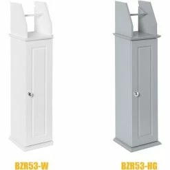 SoBuy Free Standing Bathroom Toilet Paper Roll Holder, BZR53-W -SOBUY Shop 55298444 5