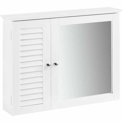 SoBuy Bathroom Wall Mirror Cabinet, BZR55-W 1 SoBuy Bathroom Wall Mirror Cabinet, BZR55-W